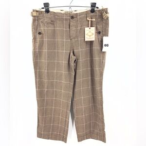 Ralph Lauren Polo Womens Chatwick Plaid Trouser Pants Sz 12 Brown Equestrian NEW